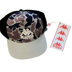 Kappa Authentic Polly Camouflage Adjustable Trucker Hat Cap Streetwear- 59 NWT